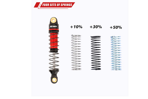 RCAWD HPI Venture18 Oil Filled Front Rear Shock Absorbers 53MM Black A-160819SBL