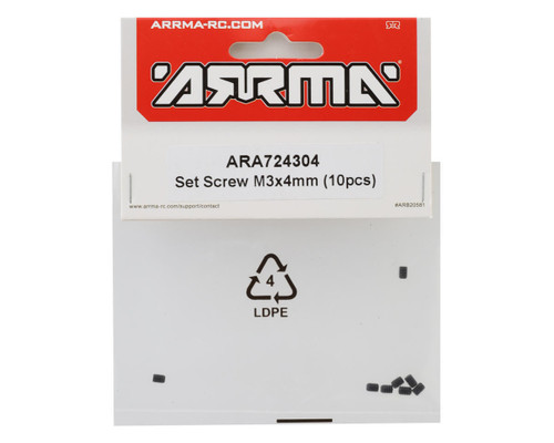 Arrma Set Screw 3x4mm 8pcs Granite Typhon Mojave GROM Pinion Gear Part ARA724304