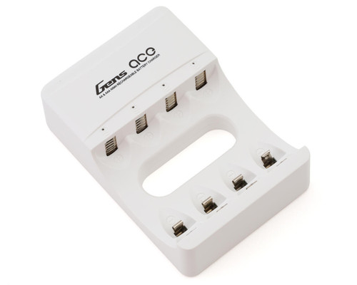 Gens Ace AA & AAA Battery Charger (4 Slots) NiMH/NiCD LED indicators (GEAC704A2)