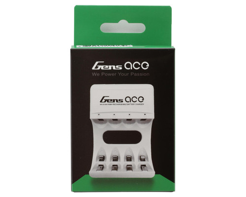 Gens Ace AA & AAA Battery Charger (4 Slots) NiMH/NiCD LED indicators (GEAC704A2)