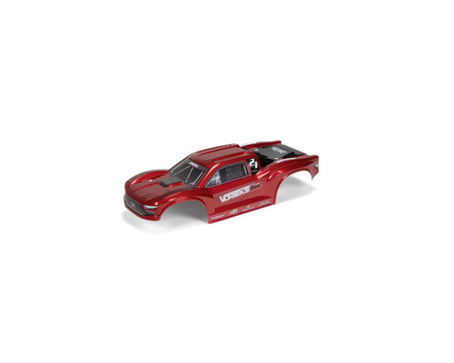 Arrma 1/10 VORTEKS 4X2 Painted Decaled Trimmed Body Red Shell Cover - ARA402347