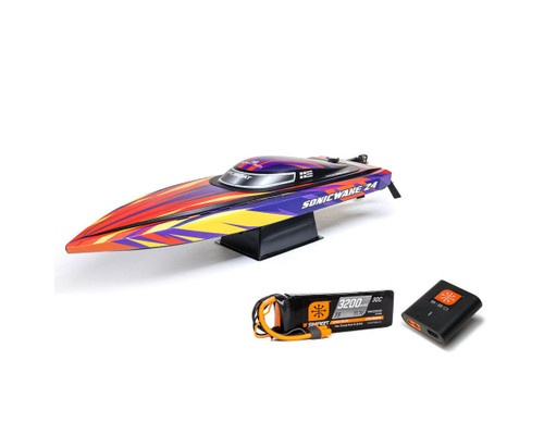 Pro Boat Sonicwake 24" Self-Righting RTR Deep-V Brushless Boat Red (PRB-1992T1)