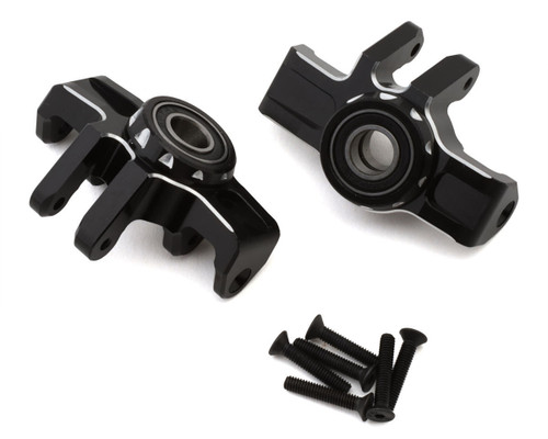 Hot Racing Mini Kraton CNC-Machined Aluminum Steering Knuckles Black HRAAMN21M01