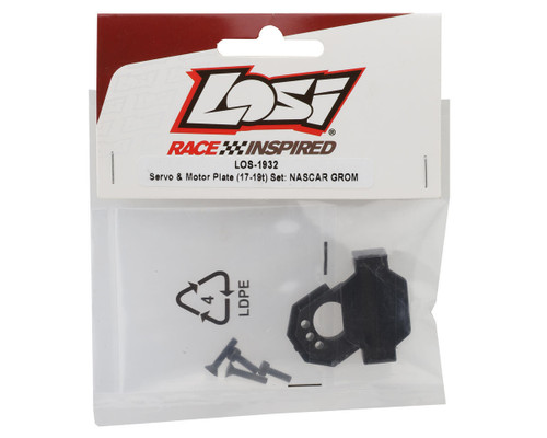 Losi NASCAR GROM Servo Mount & Motor Plate Set 17-19T Pinion Gears Part LOS-1932