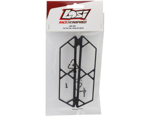 Losi 1/18 NASCAR GROM 225mm Nerf Bar Set Chassis Guard Upgrade Black - LOS1921
