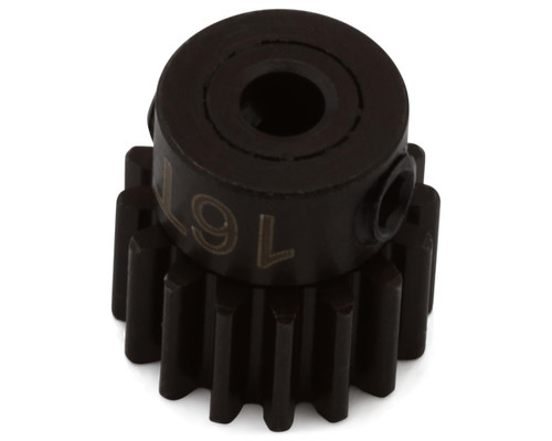 Hot Racing Mod 0.5 Hardened Steel Pinion Gear 2.3mm Bore 16T Black (HRAMSG16M05)
