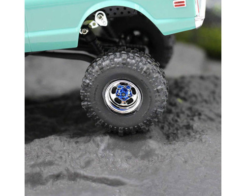 Hot Racing Axial SCX30 Aluminum 2mm Flange Wheel Nuts Blue Set of 8 HRASXTY23N06