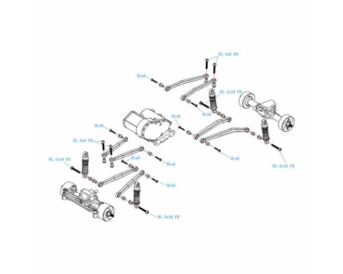 Hot Racing Axial SCX30 25mm Threaded Aluminum Friction Shocks Set 2 HRASXTY250GP