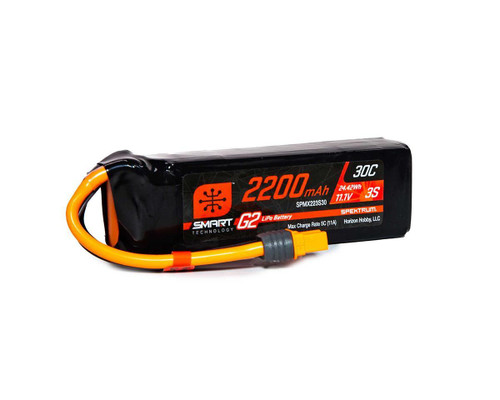 Spektrum RC 3S Smart G2 LiPo 30C Battery Pack (11.1V/2200mAh) w/IC3 (SPMX223S30)