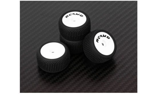 RCAWD LOSI MICRO-T Dedicated Front Rear Glued Wheel Tyres Pear White YJDAT005W