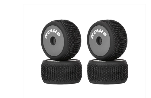 RCAWD LOSI MICRO-T Dedicated Front Rear Pre Glued Wheel Tyre Rock Gray YJDAT005G