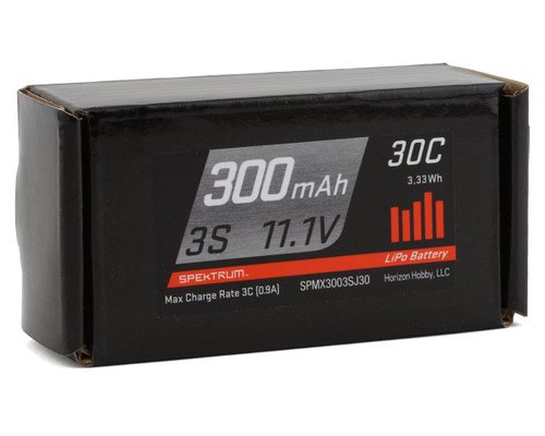 Spektrum RC 3S 30C LiPo Battery Pack w/JST Connector (11.1V/300mAh) SPMX3003SJ30