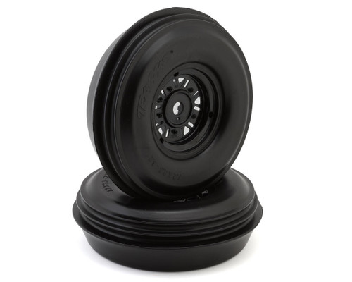 Traxxas Ribbed Front Pre-Mounted Tires Funco Wheels Black 2 Funco Sand Car 10971