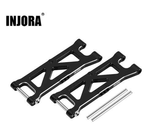 INJORA Aluminum Rear Lower Suspension Arms for Arrma Typhon Grom INJGROM-103BK