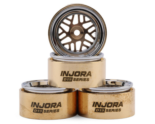 Injora 0.7" D19 ModuWheel Brass & Aluminum Micro Crawler Beadlock Wheels MW7006