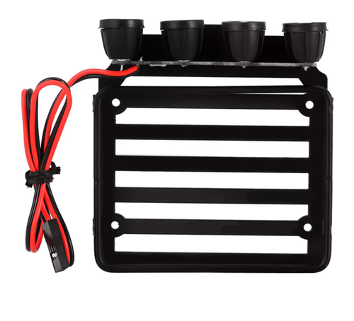 INJORA Luggage Carrier Roof Rack with Spotlights Axial Jeep Gladiator SCX24-119