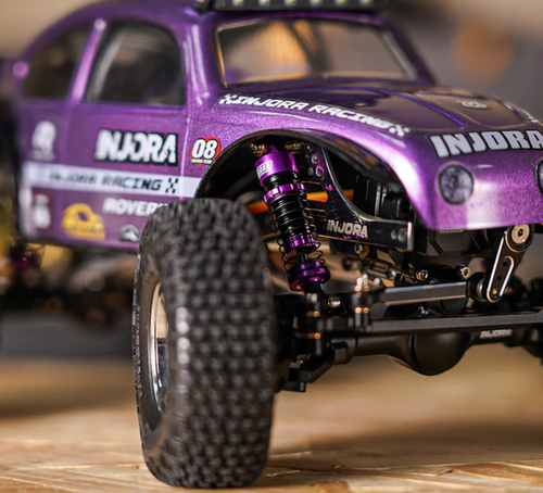 INJORA 40mm Big Bore Oil Shock Absorber for 1/24 SCX24 FCX24M Purple SCX24-179PU
