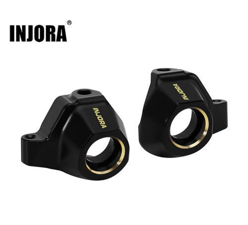 INJORA Black Brass Steering Knuckles for 1/30 Axial CNC-machined - INJSCX30-04BK