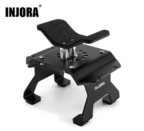 INJORA Aluminum RC Car Stand W/ Shock Holder for 1/30 1/32 RC Crawler Tool-70BK