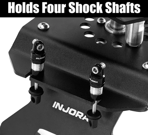 INJORA Aluminum RC Car Stand W/ Shock Holder for 1/30 1/32 RC Crawler Tool-70BK