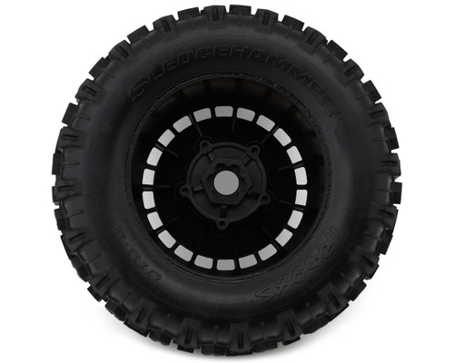 Traxxas Sledgehammer 3.8" Pre-Mounted Monster Truck Tires Black/Grey 2 (TRX9572)