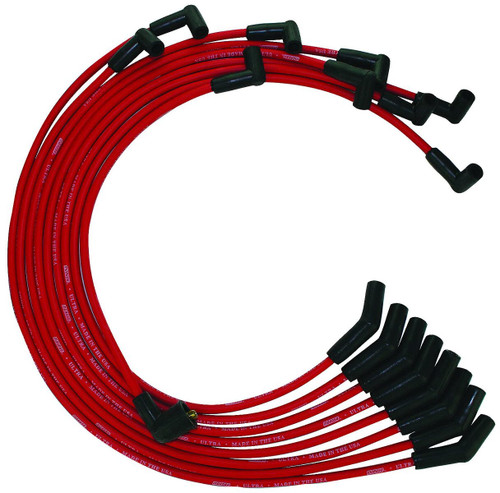 Moroso for Ford 351C/390/429/460 HEI 135 Boots Ultra Spark Plug Wire Set - Red