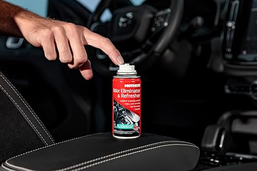 MOTHERS Odor Eliminator & Refresher, Unscented, 2 oz. Aerosol – Whole-Car Fogger Neutralizes Smoke, Pet, Food & Mildew Odors with CMM® Technology, Freshens Cabin & Vent Ducts (06810)