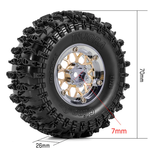 INJORA 1.3" 70*26mm -4.05mm Offset ModuWheel Set Micro Crawlers YQWMW1307SR-1320