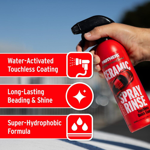 Mothers California Gold Ceramic Spray & Rinse Wax 16oz Water-Activated Touchless