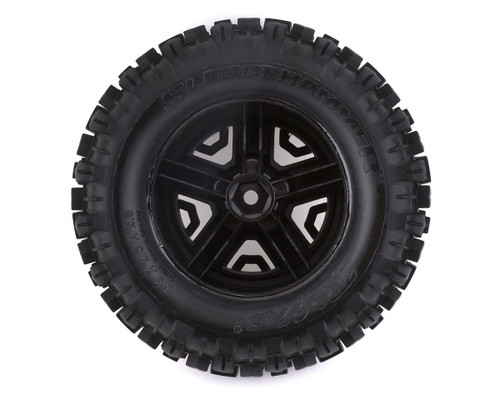 Traxxas Sledgehammer 2.8 Pre-Mounted Tires Wheels Black Chrome 12mm Hex - 9072