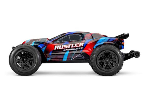 Traxxas RUSTLER 2WD HD VX3 BL- Red (TRX37454-4-RED)