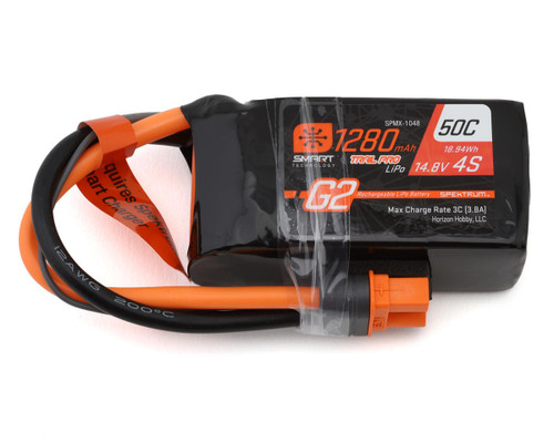 Spektrum RC 4S 50C Smart G2 Trail Pro LiPo Battery Pack 14.8V/1280mAh SPMX-1048