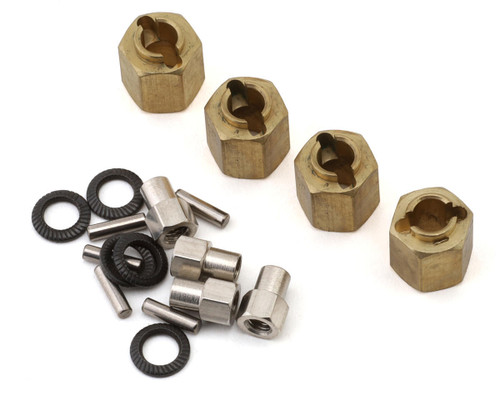 INJORA 4PCS 5/6/7/10mm Brass Wheel Hex Hub Extenders 1/18 TRX4M Upgrade 4M-02-7