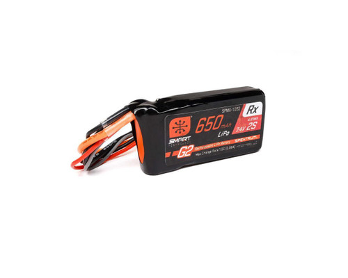 Spektrum RC 2S Smart G2 Receiver LiPo 15C Battery Pack 7.4V/650mAh (SPMX-1052)