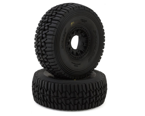 Pro-Line 1/7 Mirage TT Pre-Mounted Tires w/Raid Wheels Black M2 - (PRO1022410)