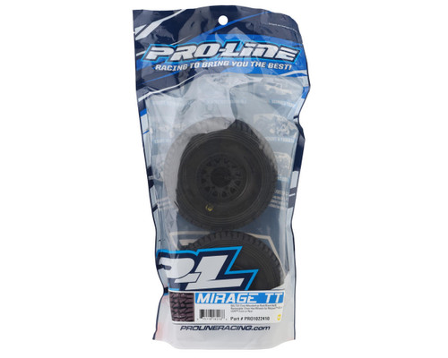 Pro-Line 1/7 Mirage TT Pre-Mounted Tires w/Raid Wheels Black M2 - (PRO1022410)