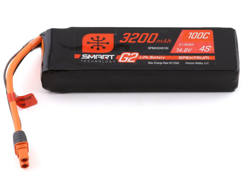 Spektrum RC 4S Smart G2 LiPo 100c Battery Pack 14.8V/3200mAh w/IC3 (SPMX324S100)