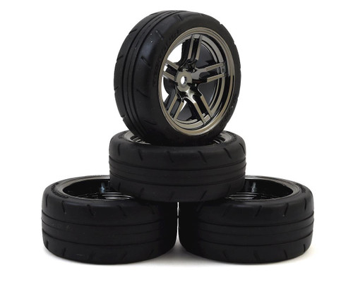 Traxxas 8375 Response Tires on Black Chrome 1.9 Wheels Pre-Glued 4-Tec 2.0 Set 4