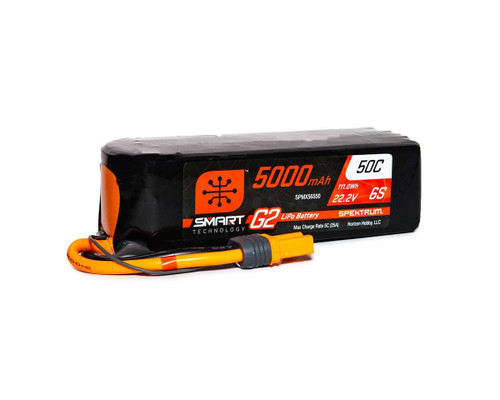 Spektrum RC 6S Smart G2 LiPo 50C Battery w/IC5 Connector 22.2V/5000mAh SPMX56S50