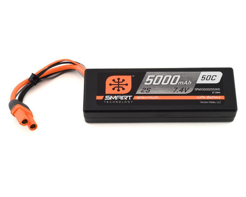 Spektrum RC 2S Smart LiPo Hard Case 50C 7.4V Battery Pack w/IC5 (SPMX50002S50H5)