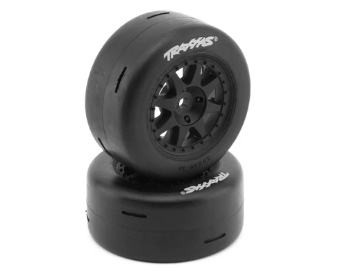 Traxxas Mini Rally Dual Profile 2.0/2.6" Pre-Mounted Slick Tire Hard TRX10876BLK