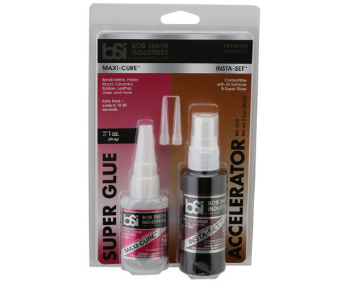 Bob Smith Industries Maxi-Cure CA Super Glue Thick (1oz) & Insta-Set (BSI157H)