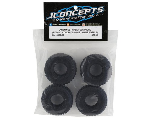 JConcepts Landmines 1.0 Micro Crawler Tires Green Compound 4 Black - JCO4022-02