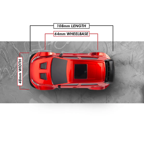 BlackZon Myte D 1/43 4WD Drift Car RTR Red Metallic BZN548100 Micro RC Drifter