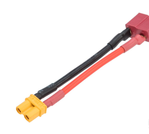 XT30 Male to T-Plug Female RC Connector Adapter XT30TOTPLUGF Deans LiPo Battery