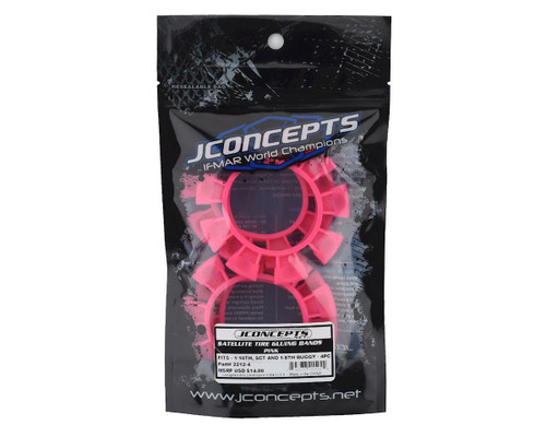 JConcepts Satellite Pink Tire Glue Bands RC Buggy Truck Tires Parts (JCO2212-4)