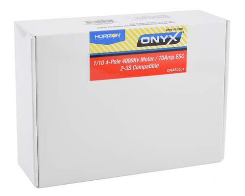 Onyx 1/10 4-Pole ESC/Brushless Motor Combo 4000Kv 3.5mm Bullet EC3 - (ONXS0501)