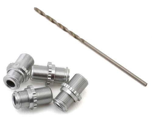 1RC Racing 1/18 Threaded Aluminum Shock Body Set Silver 4pk 1RC5006 Upgrade Part