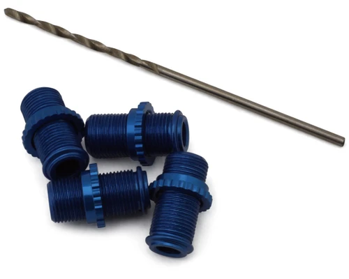 1RC Racing 1/18 Threaded Aluminum Shock Body Set Blue 4pk Upgrade Part - 1RC5007
