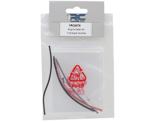 1RC Racing 1/18 Super Modified Scale Engine Detail Kit Headers Air Scoop 1RC6078